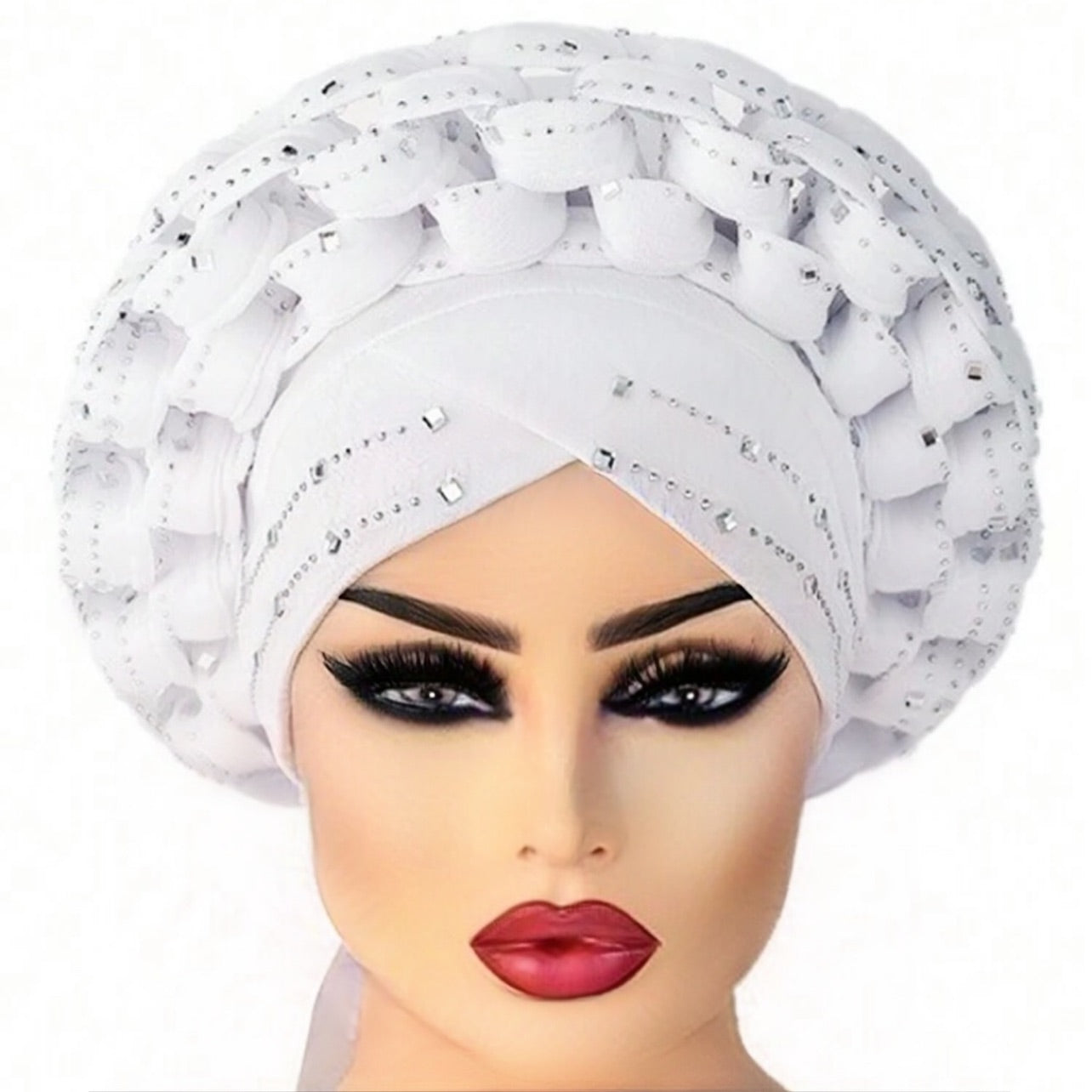 Glitter turban auto gele
