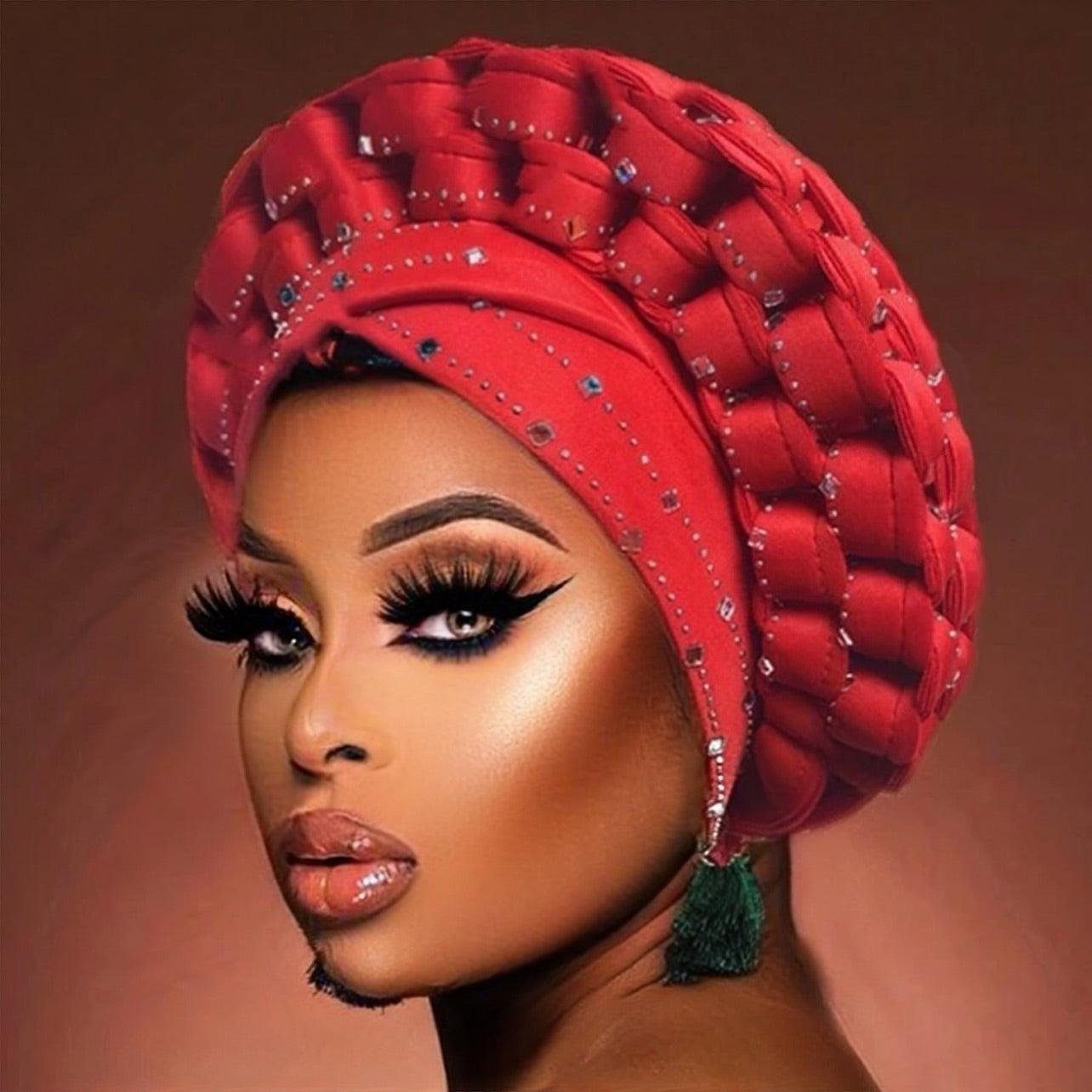 Glitter turban auto gele