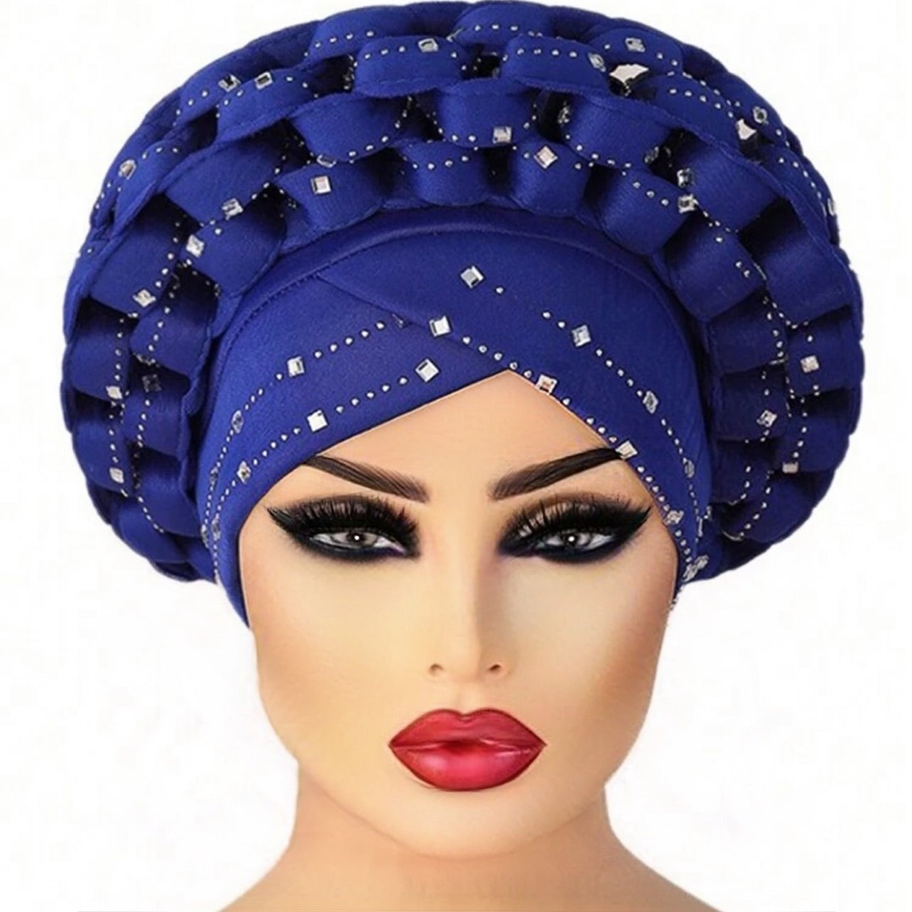 Glitter turban auto gele