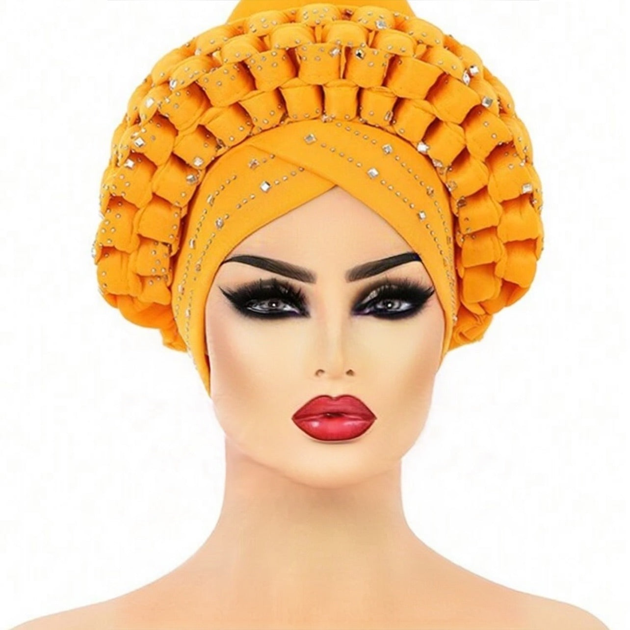 Glitter turban auto gele