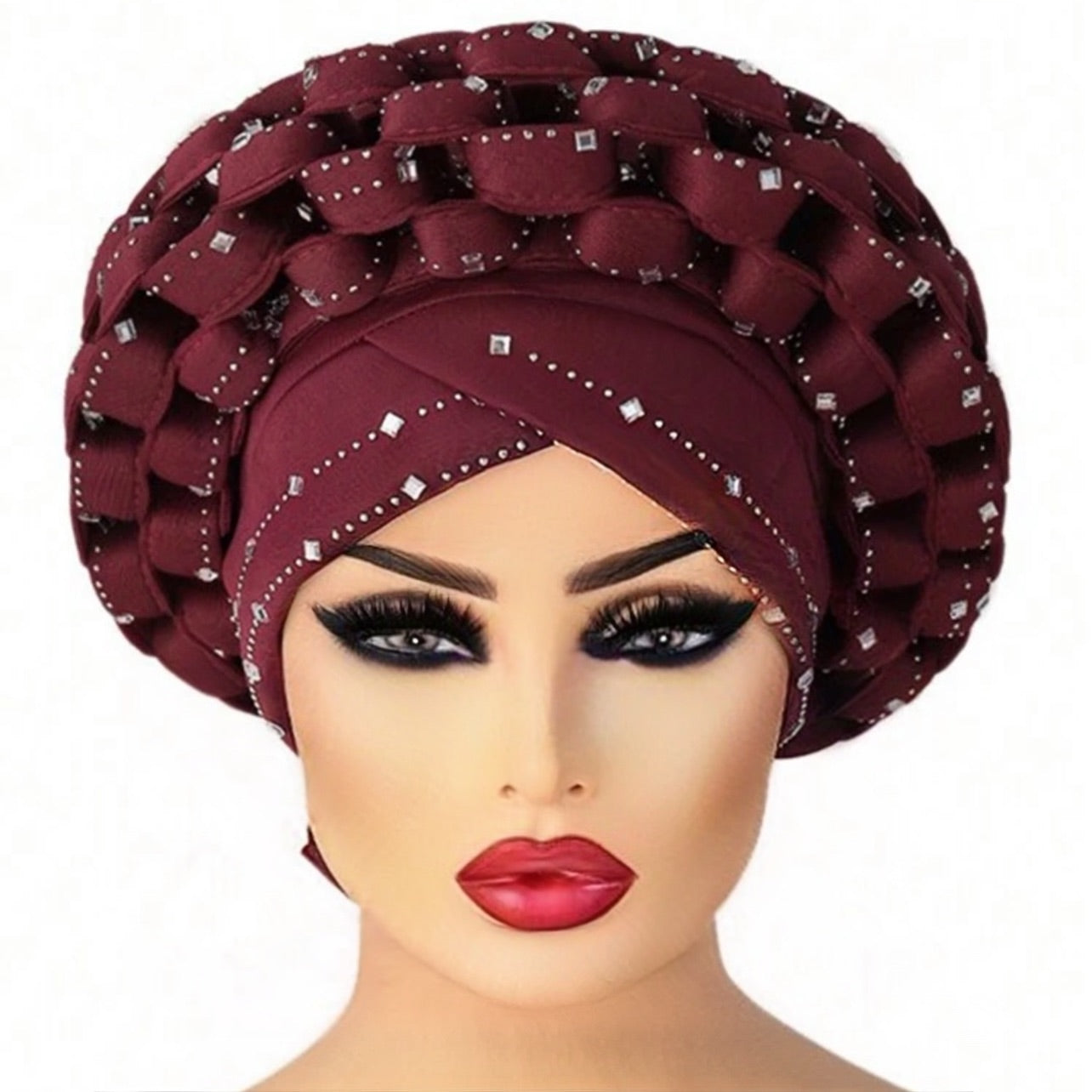 Glitter turban auto gele