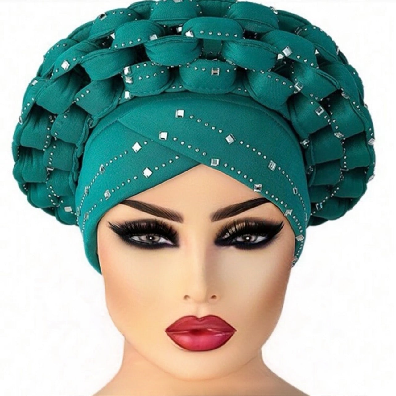 Glitter turban auto gele