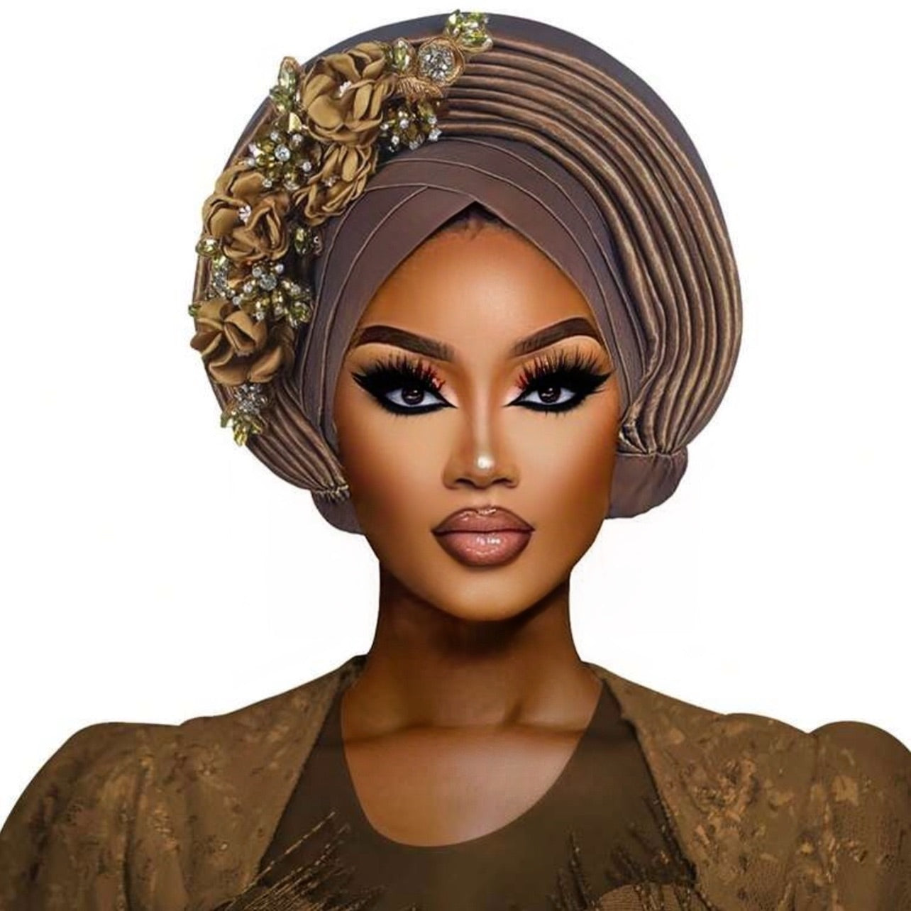 Glitter flowers auto gele