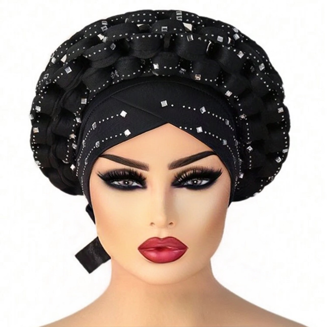 Glitter turban auto gele